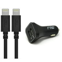 Apple Certified Lightning USB kábel és Dual 3. USB autós töltő iPhone iPad és iPod készülékekhez