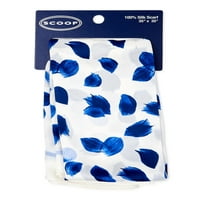 Scoop nyomtatott selyemkendő nők számára, káprázatos kék
