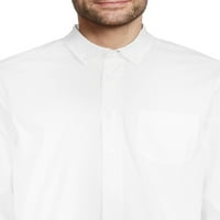 George férfi hosszú ujjú poplin gomb elülső ing