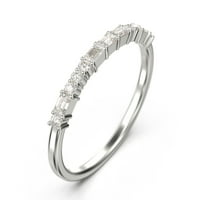 Szerelem gyűrű 0.44 ct gyémánt Moissanite 10k fehér arany esküvői zenekar