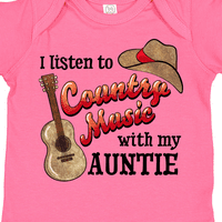 Inktastic Country zenét hallgatok a nagynéném gitárjával és kalapjával ajándék kisfiú vagy kislány Body