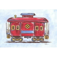 Marmont Hill Red Train , Reesa Qualia Painting nyomtatás csomagolt vászonra
