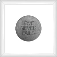 Az élő szerelem soha nem bukik el ezüst, 10.375 10.375 fal művészet