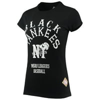 Női öltések Fekete New York Fekete Yankees Negro League logó póló