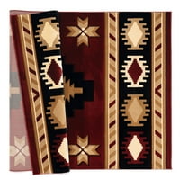 United Weavers Drachma Volos délnyugati geometriai akcentes szőnyeg, bordó, 2'7 4'2