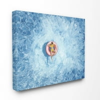 Stupell Home Dekor Pool úszók kék piros akvarell festés vászon fali művészet by Grace Popp