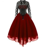 Női ruhák HIMIWAY Női Divat Cool Party Csipke Alkalmi hímzés kötés elegáns ruha Piros L