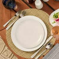Az asztalunk egyszerűen fehér porcelán vendéglátó -vacsora készlet 6