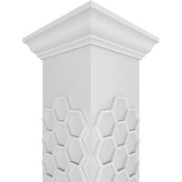 Ekena Millwork 12 W 10'h kézműves klasszikus négyzet alakú nem társított Westmore Fretwork oszlop W Crown Capital &