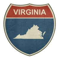 Grunge Autópálya Jel Szövet Panel-Virginia