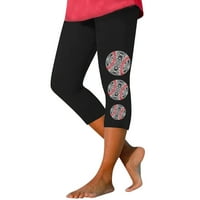Lisingtool Leggings Női minden évszakban nyomtatott Elasztikus vékony alkalmi Stretch vágott nadrág Leggings edzés
