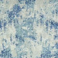 Maples szőnyegek Horizont Absztrakt Kortárs Kék Beltéri akcentus szőnyeg, 2'6 X3'10
