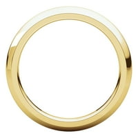 14k sárga arany polírozott Comfort Fit zenekar gyűrű mérete 7. Ékszer ajándékok nőknek-4. Gramm
