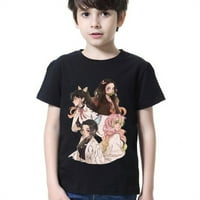 Tiszta pamut gyermek póló Anime Demon Slayer nyomtatás gyerekek Rövid ujjú, póló ajándékok gyerekeknek, Plusz méretű