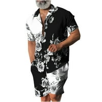 Wenini férfi Hawaii ing rövid ujjú, férfi nyári hajtóka kardigán gomb Nyomtatott Rövid ujjú nyomtatott strand ing zseb
