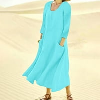 Nyári ruhák nőknek nők tengerparti nyaralás ruhák Tartály ujjatlan ruhák szilárd nap ruha Boho ruha zsebek tunika Ajándékok