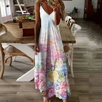 huaai női nyári ruhák női nyári ujjatlan alkalmi nyomtatás sundress elegáns party hinta hosszú ruha boho beach dress