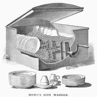 Howe mosogatója, 1880. Namerican gravírozás, Poszter Nyomtatás