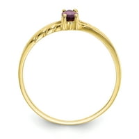 Primal Gold Karat sárga arany geniune rubin születési gyűrű