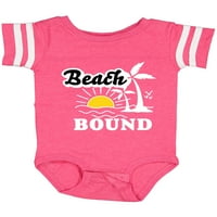Inktastic Beach kötött nap és pálmafák ajándék baba fiú vagy kislány Body