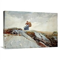 Globális Galéria. Lefelé a sziklán Művészeti nyomtatás-Winslow Homer