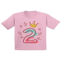 Kínos stílusok 2. születésnapi póló két aranyos Korona rózsaszín baba ing vagyok