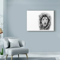 Védjegy képzőművészet 'Lion Line Art' vászon művészet által hagyja, hogy a művészet szárnyaljon