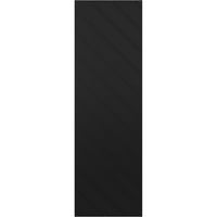 Ekena Millwork 18 W 26 h True Fit PVC átlós léc Modern stílusú Fix Mount redőnyök, Fekete